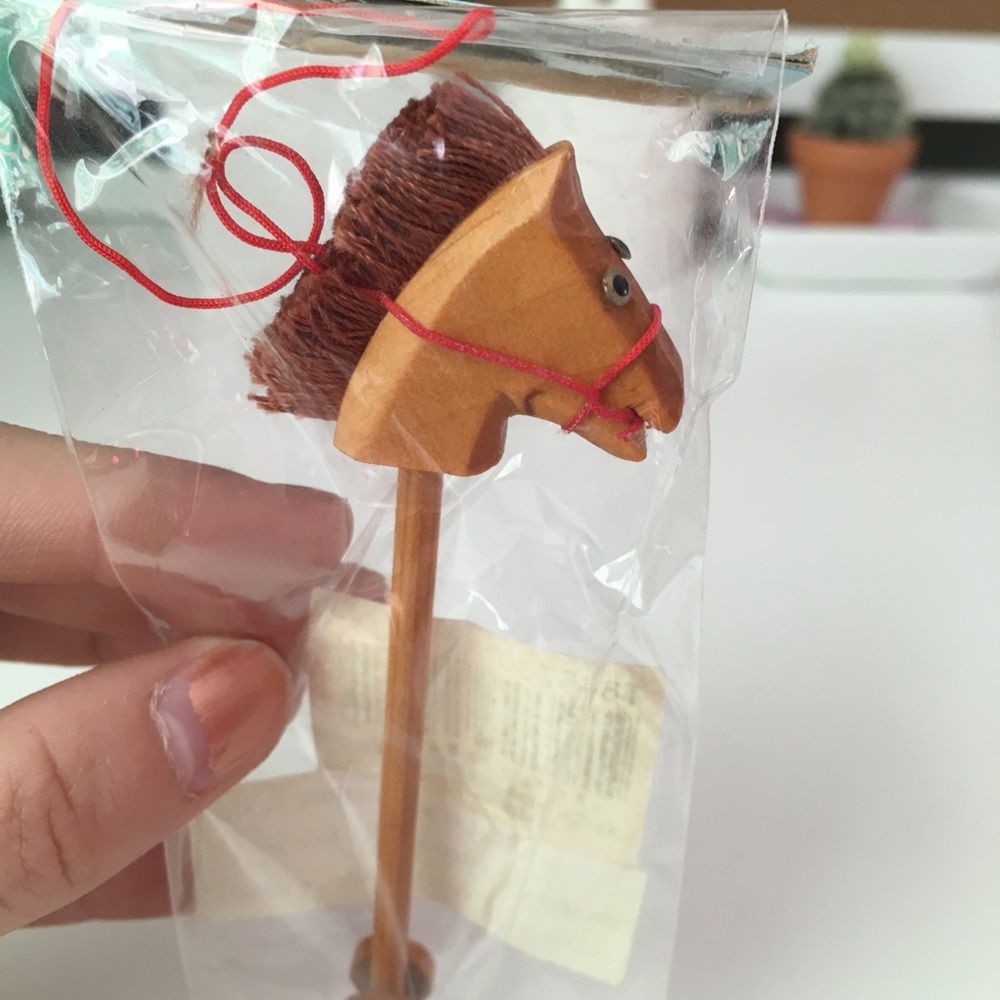 Miniature toy play horse